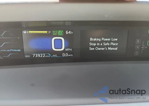 2019 Toyota Prius Prime z USA, uszkodzony, nr VIN JTDKARFP5K3112891